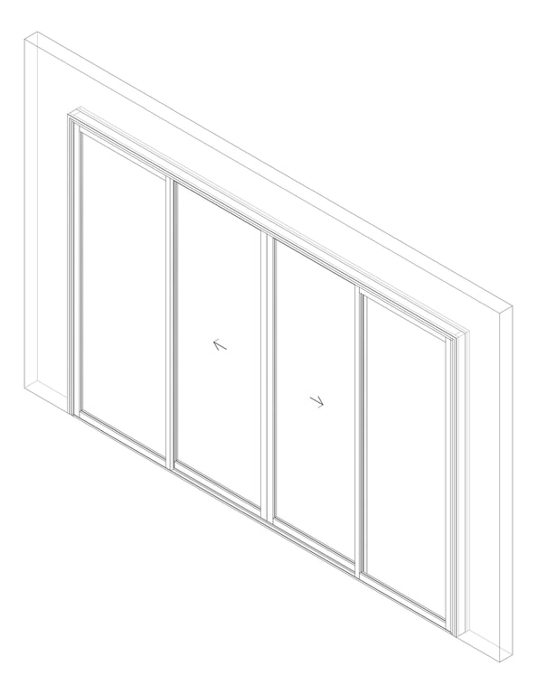3D Documentation Image of Door Sliding Capral AGS 900 4P BiParting OXXO