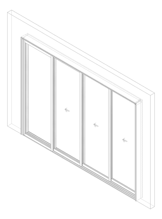 3D Documentation Image of Door Sliding Capral AGS 900 4P XXXO