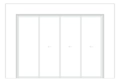 Front Image of Door Sliding Capral AGS 900 4P XXXO