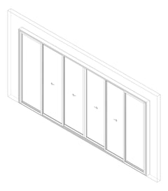 3D Documentation Image of Door Sliding Capral AGS 900 6P BiParting