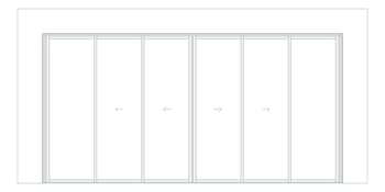 Front Image of Door Sliding Capral AGS 900 6P BiParting