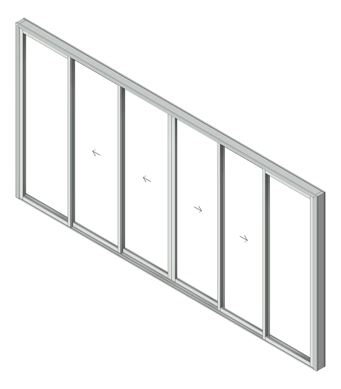 Navigate to Door Sliding Capral AGS 900 6P BiParting OXXXXO