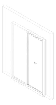 3D Documentation Image of Door Sliding Capral AGS 900 Cavity 1P