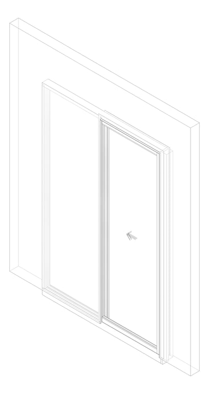 3D Documentation Image of Door Sliding Capral AGS 900 Cavity 1P