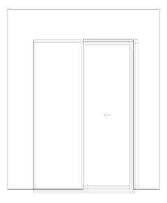 Front Image of Door Sliding Capral AGS 900 Cavity 1P