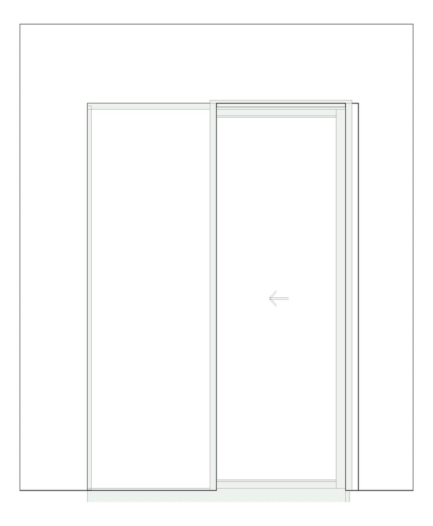 Front Image of Door Sliding Capral AGS 900 Cavity 1P