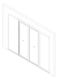 3D Documentation Image of Door Sliding Capral AGS 900 Cavity 2P BiParting