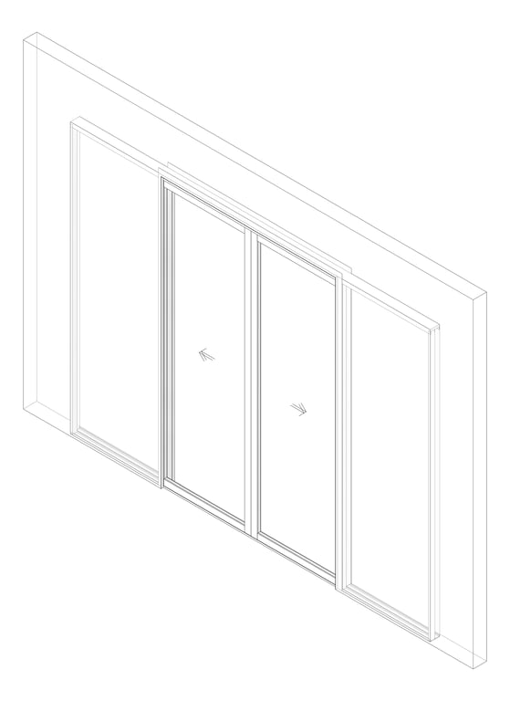 3D Documentation Image of Door Sliding Capral AGS 900 Cavity 2P BiParting