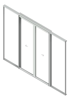 3D Shaded Image of Door Sliding Capral AGS 900 Cavity 2P BiParting
