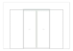 Front Image of Door Sliding Capral AGS 900 Cavity 2P BiParting