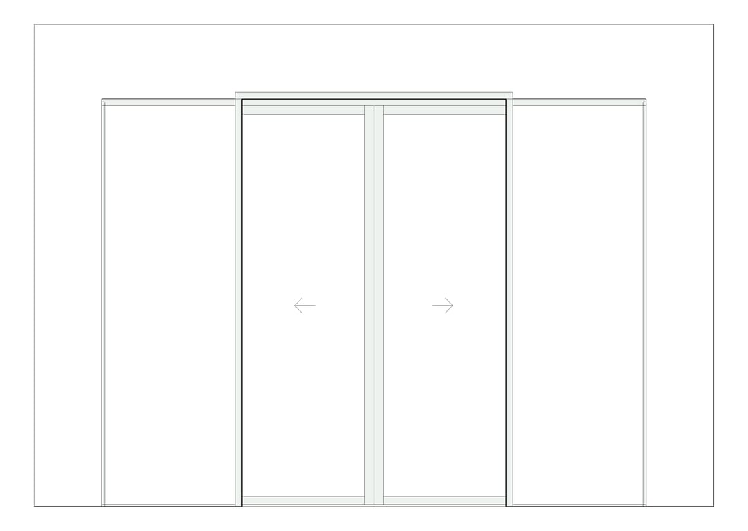 Front Image of Door Sliding Capral AGS 900 Cavity 2P BiParting