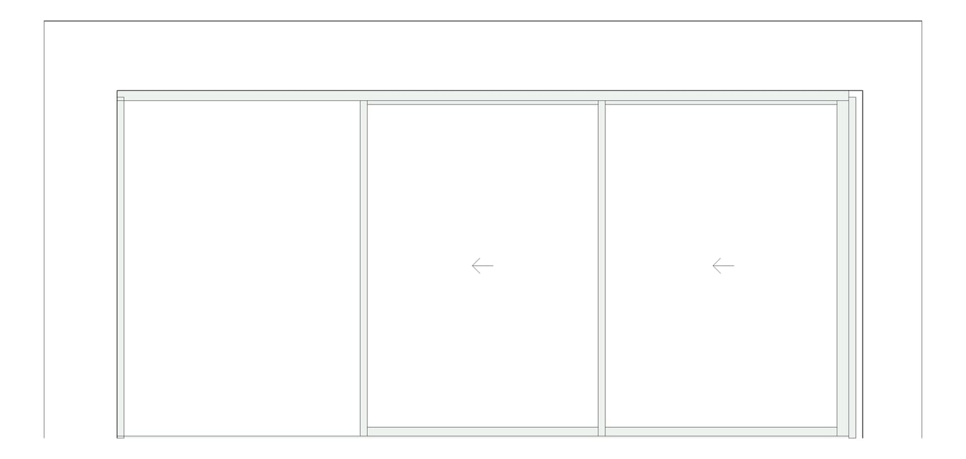 Front Image of Door Sliding Capral AGS 900 Cavity 2P