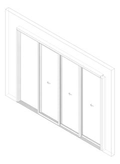 3D Documentation Image of Door Sliding Capral AGS 900 Cavity 3P