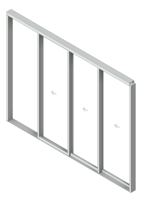 Door Sliding Capral AGS 900 Cavity 3P