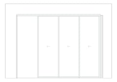 Front Image of Door Sliding Capral AGS 900 Cavity 3P