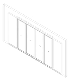 3D Documentation Image of Door Sliding Capral AGS 900 Cavity 4P BiParting