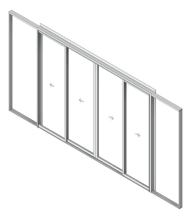 Navigate to Door Sliding Capral AGS 900 Cavity 4P BiParting