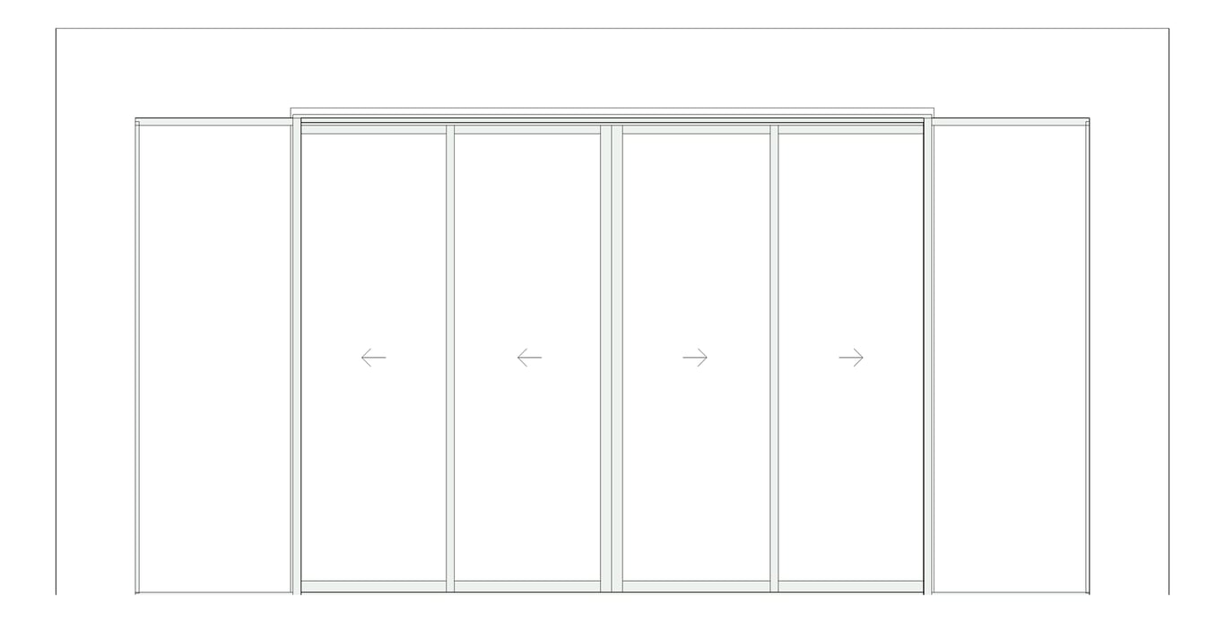 Front Image of Door Sliding Capral AGS 900 Cavity 4P BiParting