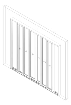 3D Documentation Image of Door Sliding Capral AGS 900 Cavity 6P BiParting