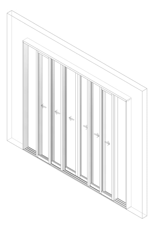 3D Documentation Image of Door Sliding Capral AGS 900 Cavity 6P BiParting