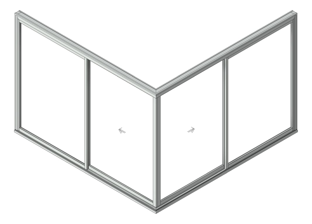 Image of Door Sliding Capral AGS 900 CornerExt 4P