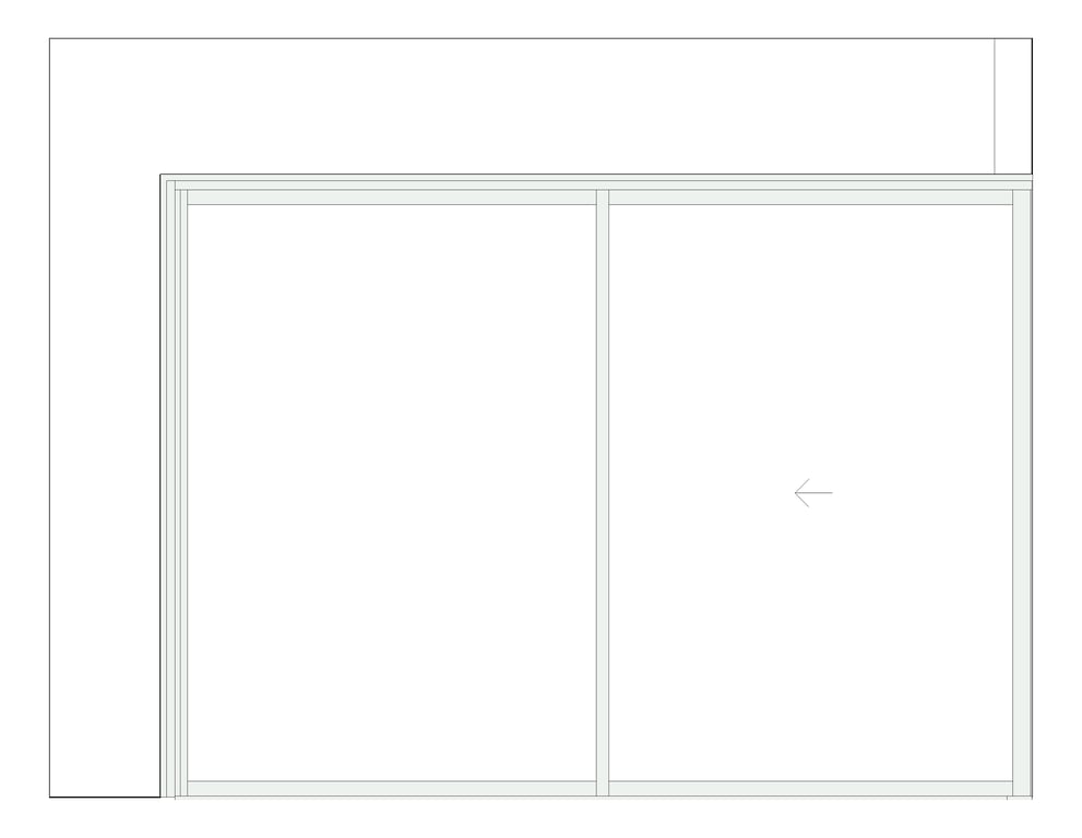 Front Image of Door Sliding Capral AGS 900 CornerExt 4P ExtSliding