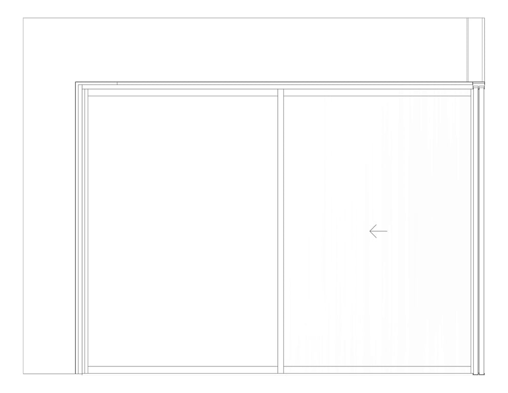 Left Image of Door Sliding Capral AGS 900 CornerExt 4P ExtSliding