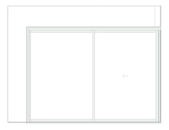 Front Image of Door Sliding Capral AGS 900 CornerExt 4P