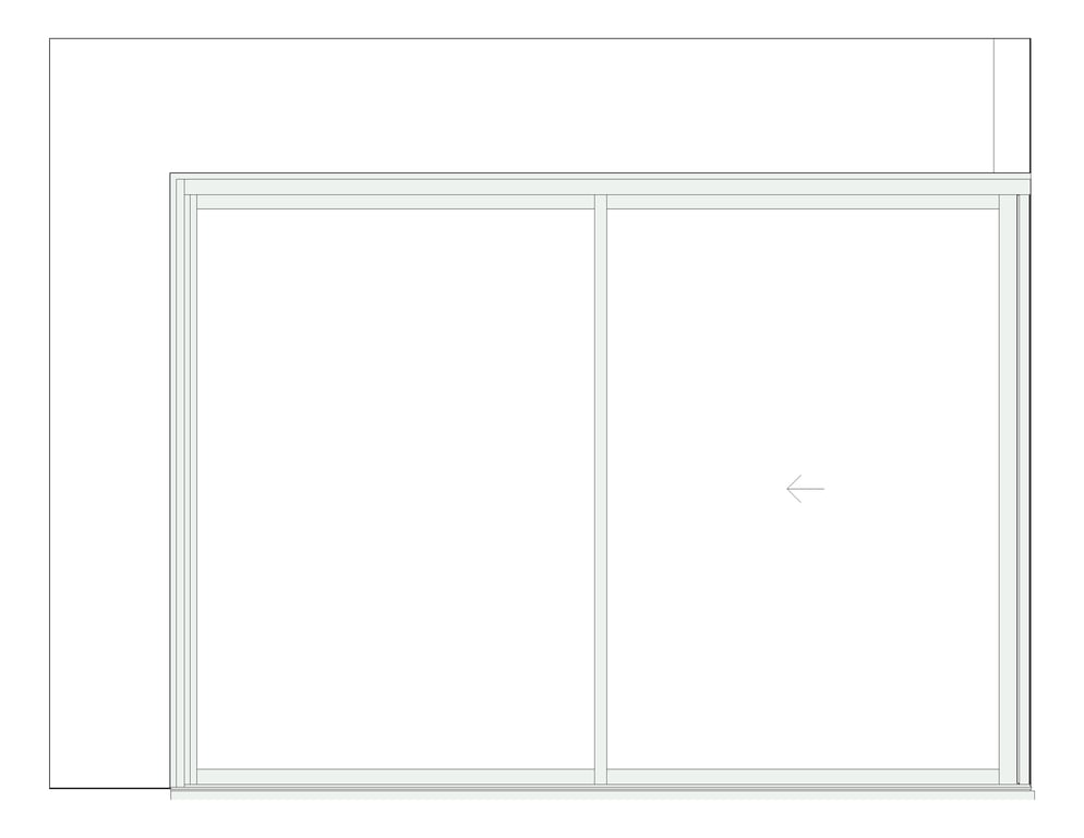 Front Image of Door Sliding Capral AGS 900 CornerExt 4P
