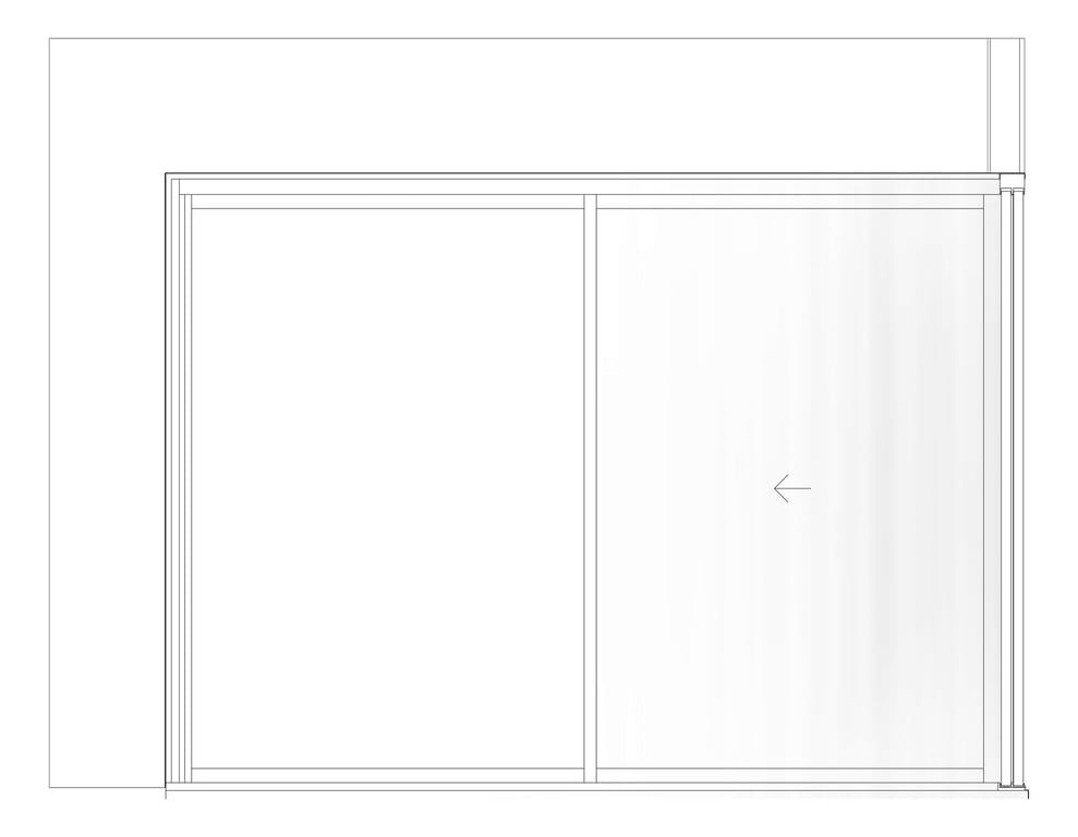 Left Image of Door Sliding Capral AGS 900 CornerExt 4P