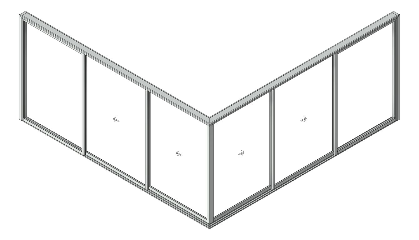 Navigate to Door Sliding Capral AGS 900 CornerExt 6P