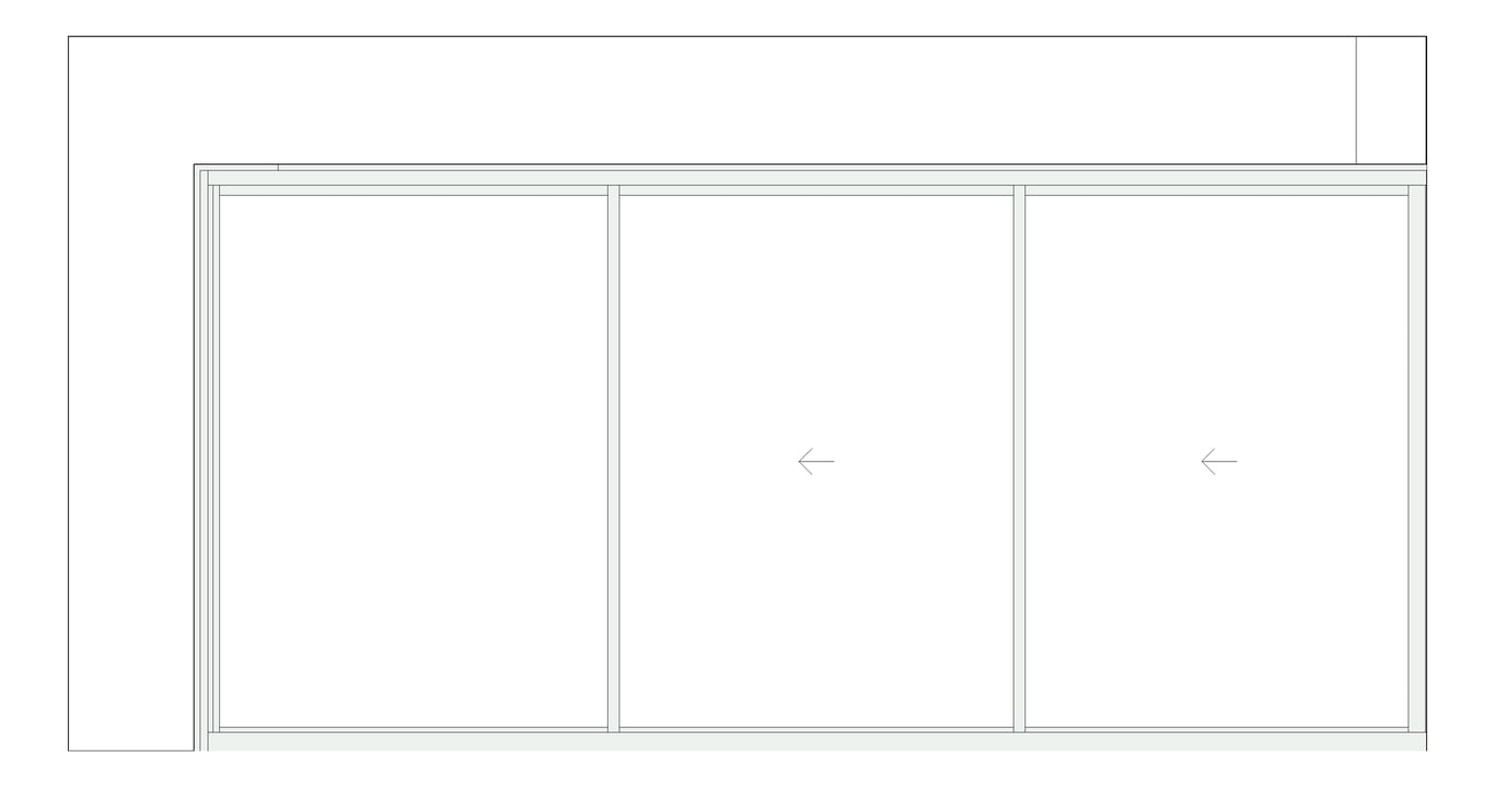 Front Image of Door Sliding Capral AGS 900 CornerExt 6P ExtSliding