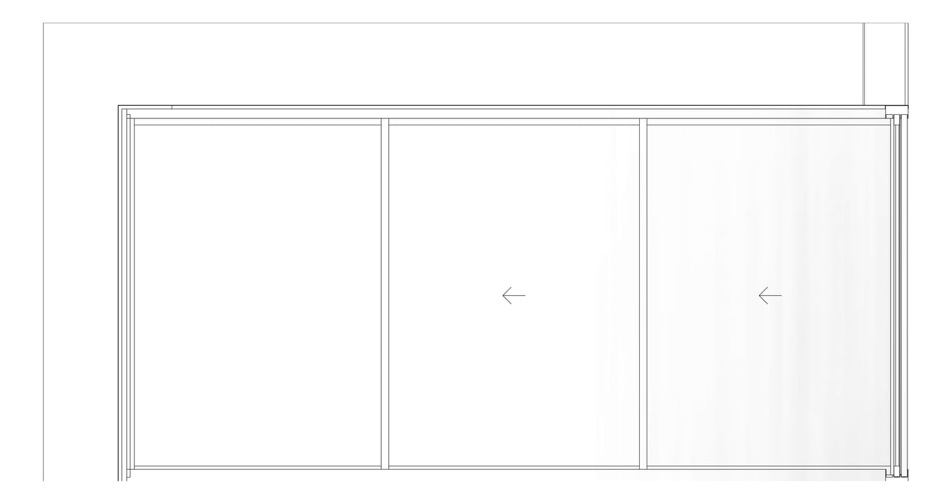 Left Image of Door Sliding Capral AGS 900 CornerExt 6P ExtSliding