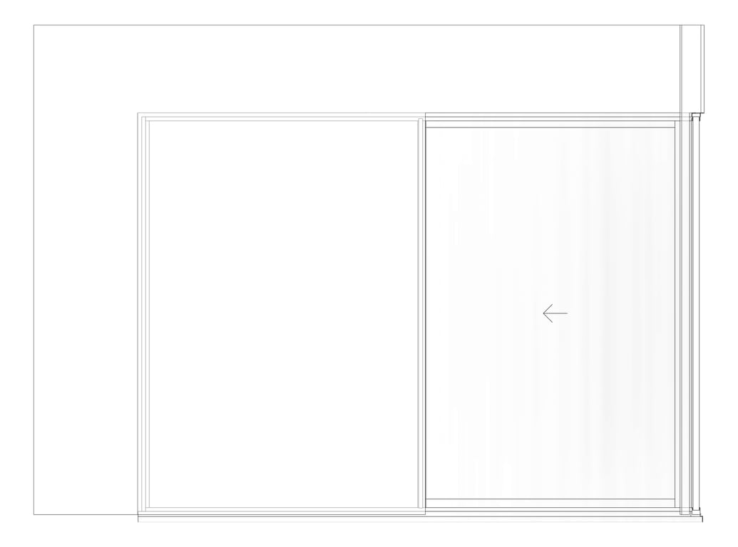 Left Image of Door Sliding Capral AGS 900 CornerExt Recessed 2P