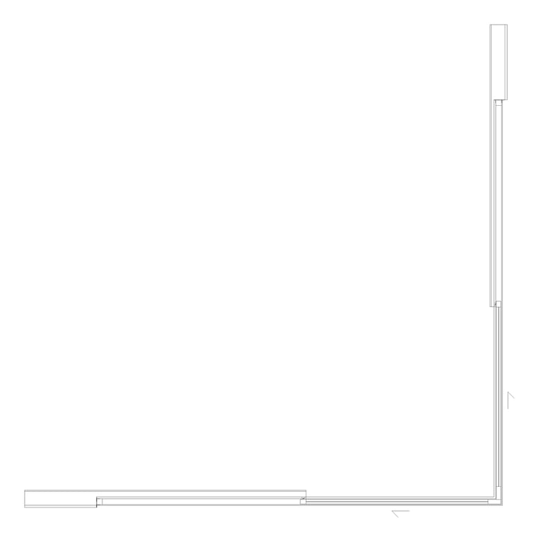 Plan Image of Door Sliding Capral AGS 900 CornerExt Recessed 2P
