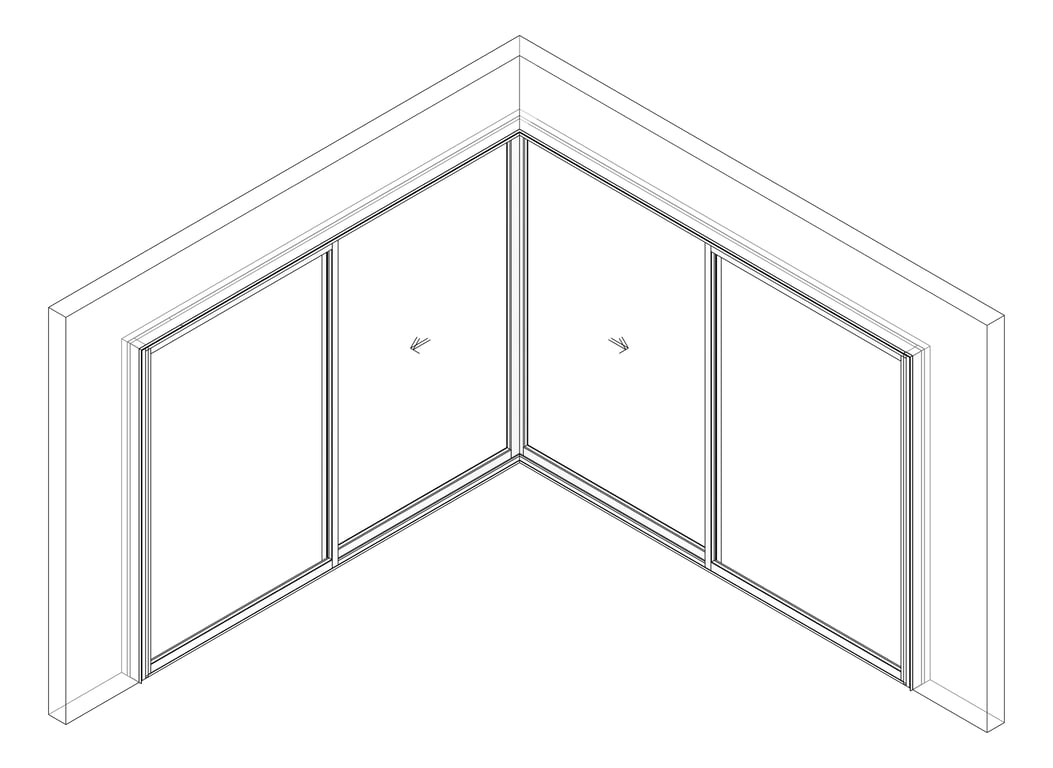 3D Documentation Image of Door Sliding Capral AGS 900 CornerInt 4P