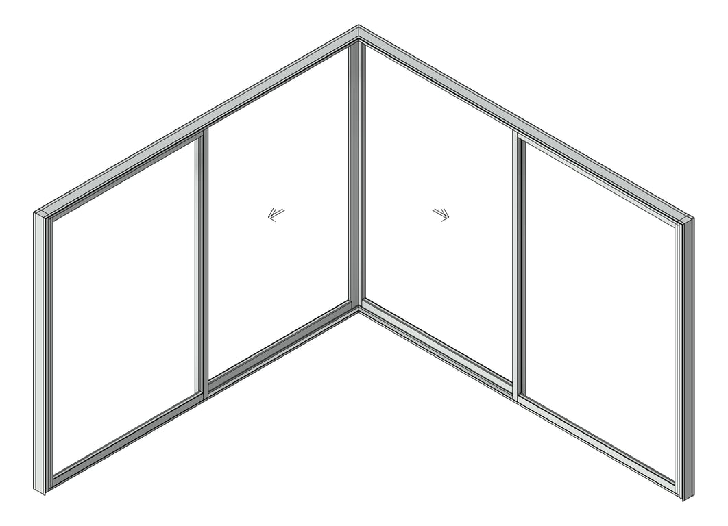 Navigate to Door Sliding Capral AGS 900 CornerInt 4P