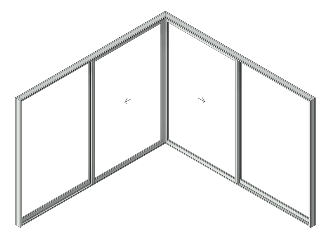 Navigate to Door Sliding Capral AGS 900 CornerInt 4P ExtSliding