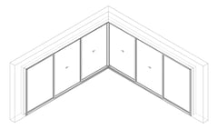 3D Documentation Image of Door Sliding Capral AGS 900 CornerInt 6P