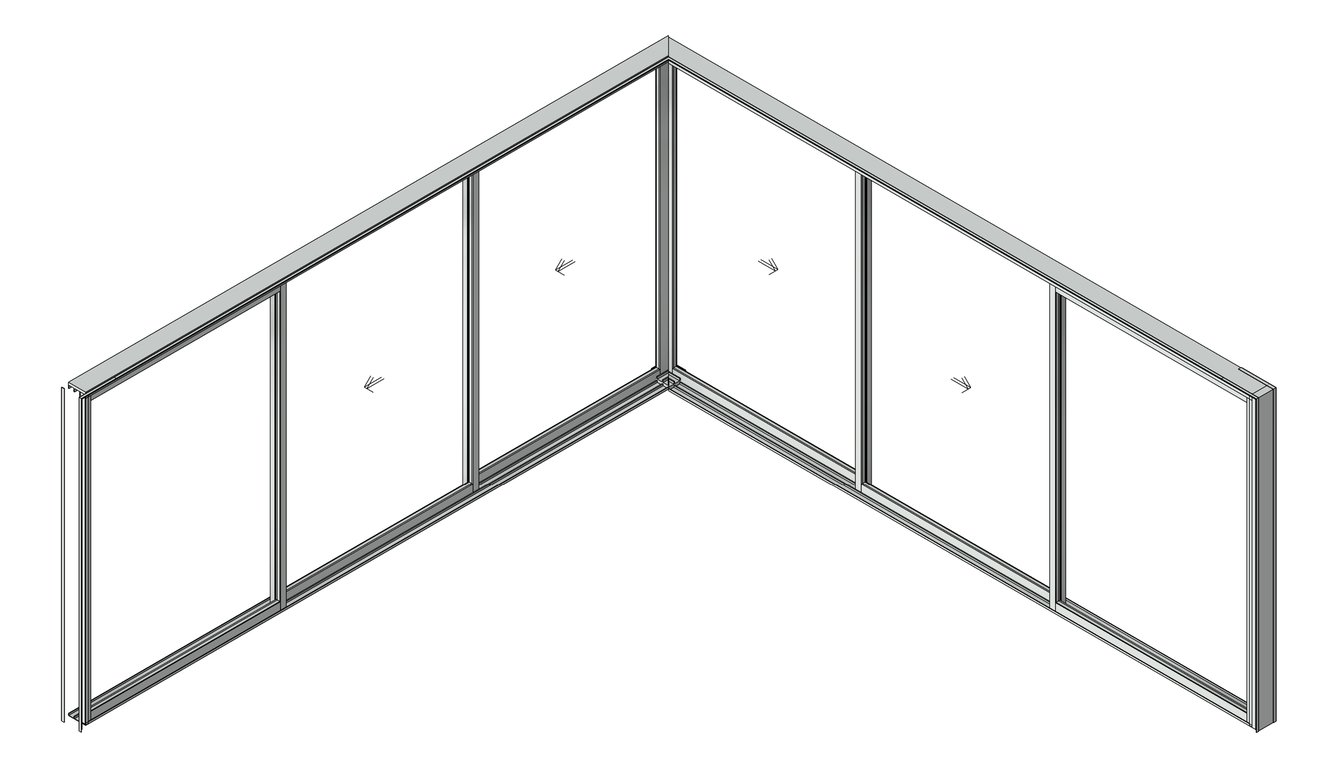 Navigate to Door Sliding Capral AGS 900 CornerInt 6P