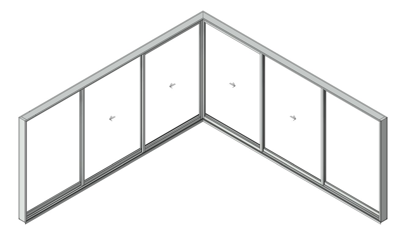 Navigate to Door Sliding Capral AGS 900 CornerInt 6P ExtSliding