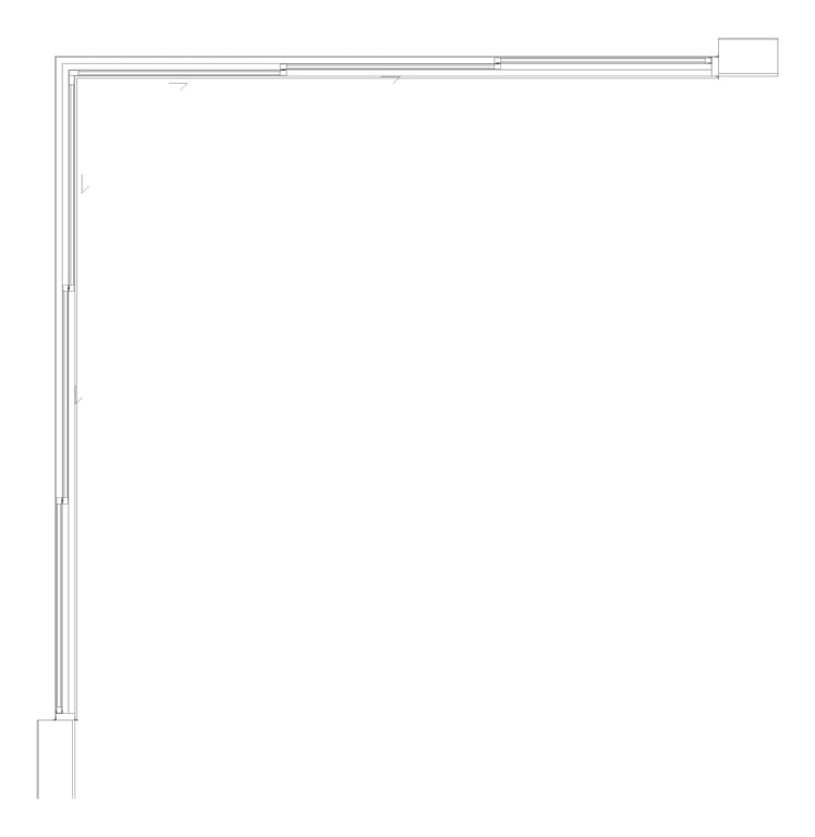 Plan Image of Door Sliding Capral AGS 900 CornerInt 6P ExtSliding
