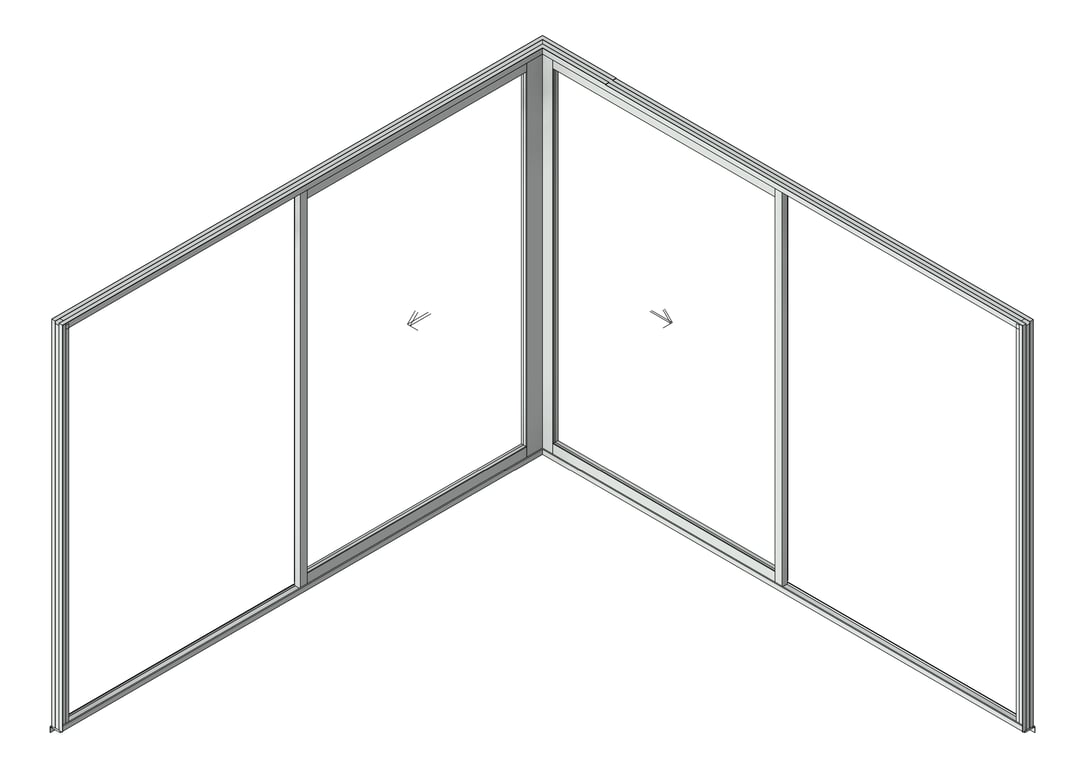 Navigate to Door Sliding Capral AGS 900 CornerInt Recessed 2P