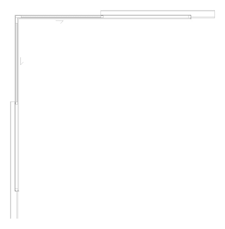 Plan Image of Door Sliding Capral AGS 900 CornerInt Recessed 2P