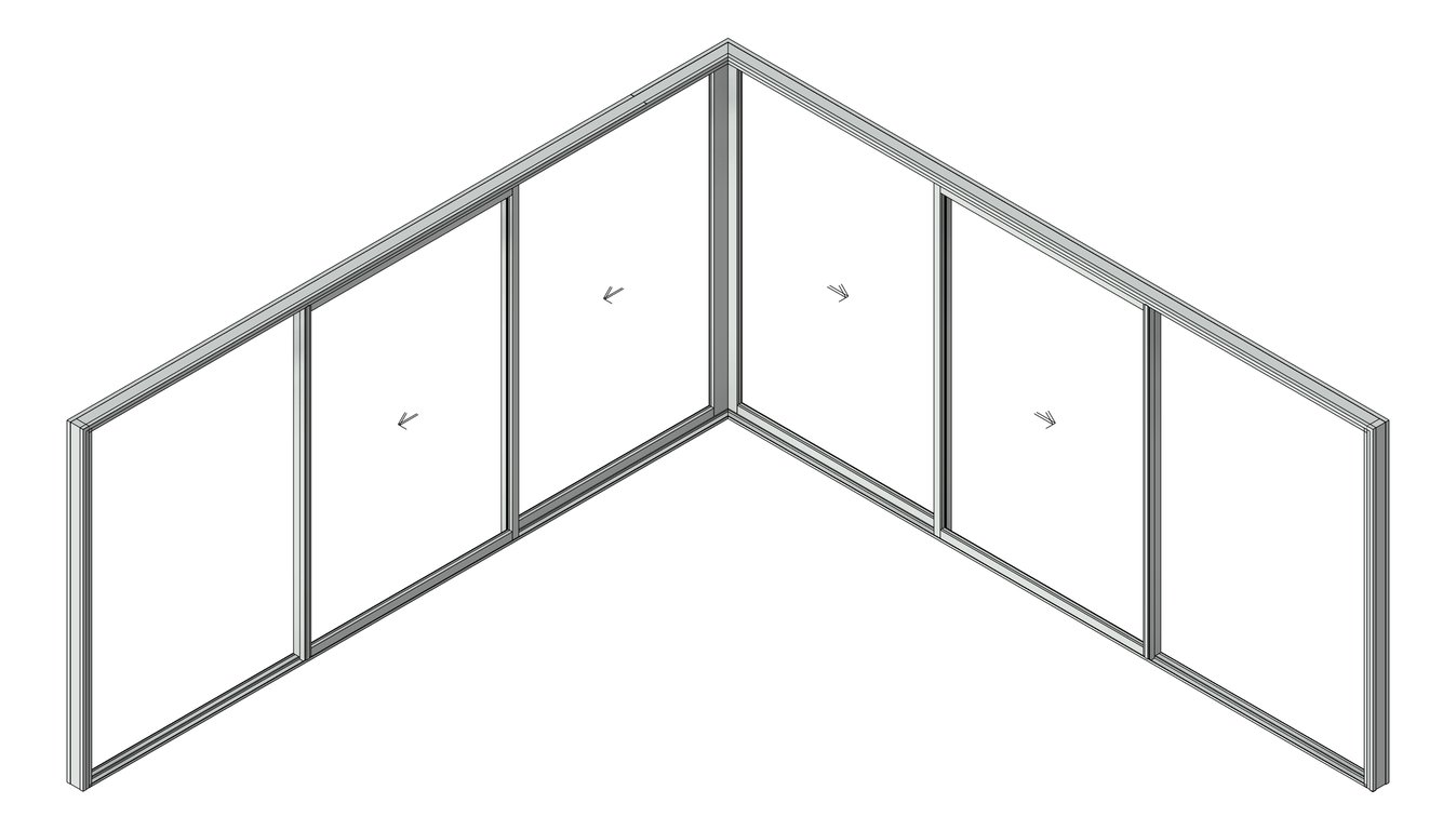 Navigate to Door Sliding Capral AGS 900 CornerInt Recessed 4P
