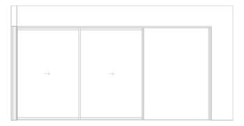 Front Image of Door Sliding Capral AGS 900 CornerInt Recessed 4P
