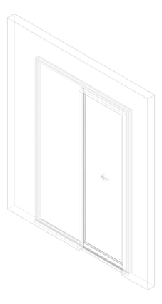 3D Documentation Image of Door Sliding Capral AGS 900 Recessed 1P