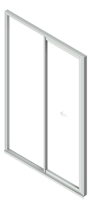 3D Shaded Image of Door Sliding Capral AGS 900 Recessed 1P