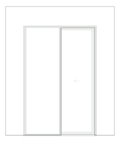 Front Image of Door Sliding Capral AGS 900 Recessed 1P