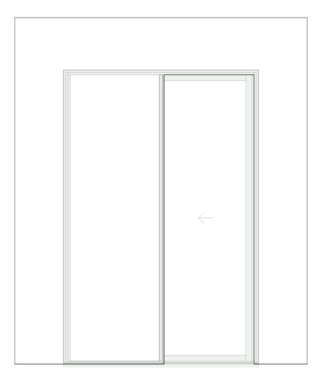 Front Image of Door Sliding Capral AGS 900 Recessed 1P